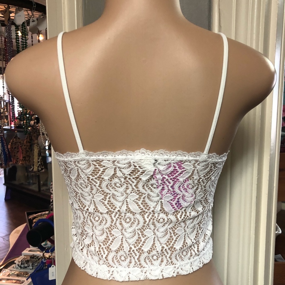 White lace bralette
